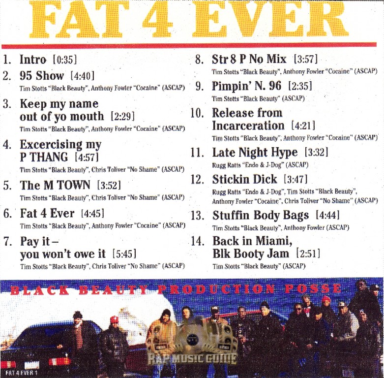 Fat 4 Ever - Black Cocaine With No Shame: Bootleg. CD | Rap Music